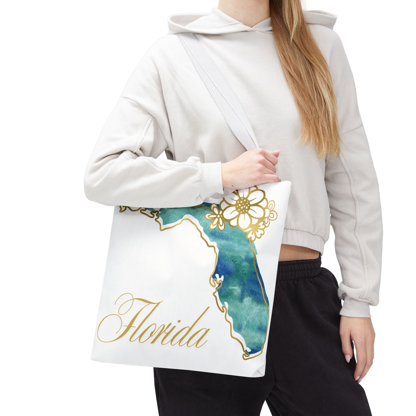 🌸 Florida State Floral Tote Bag – Elegant, Coastal & Practical 👜