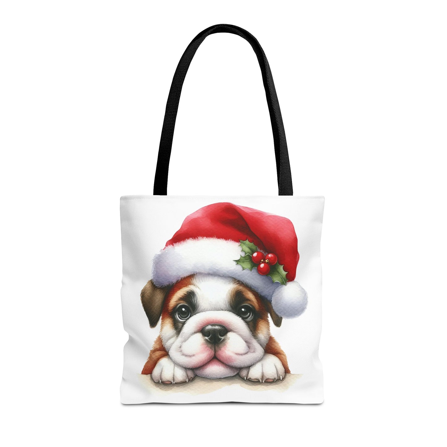 🐾 Bulldog Christmas Tote Bag – Santa Paws Cuteness You Can Carry 🎄