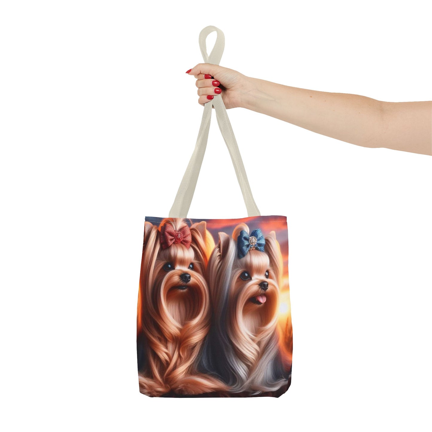 Bolsa de tela Yorkshire Terrier: un bonito regalo para amantes de los perros, bolsa de compras reutilizable, accesorio para amantes de las mascotas, elegante bolso de mano para uso diario.