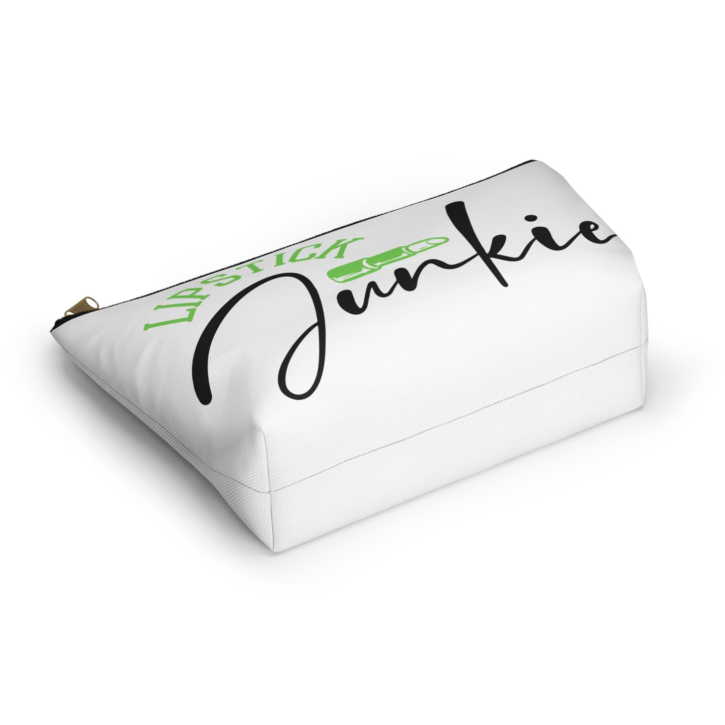 Accessory Pouch – "Lipstick Junkie" Green Makeup Bag