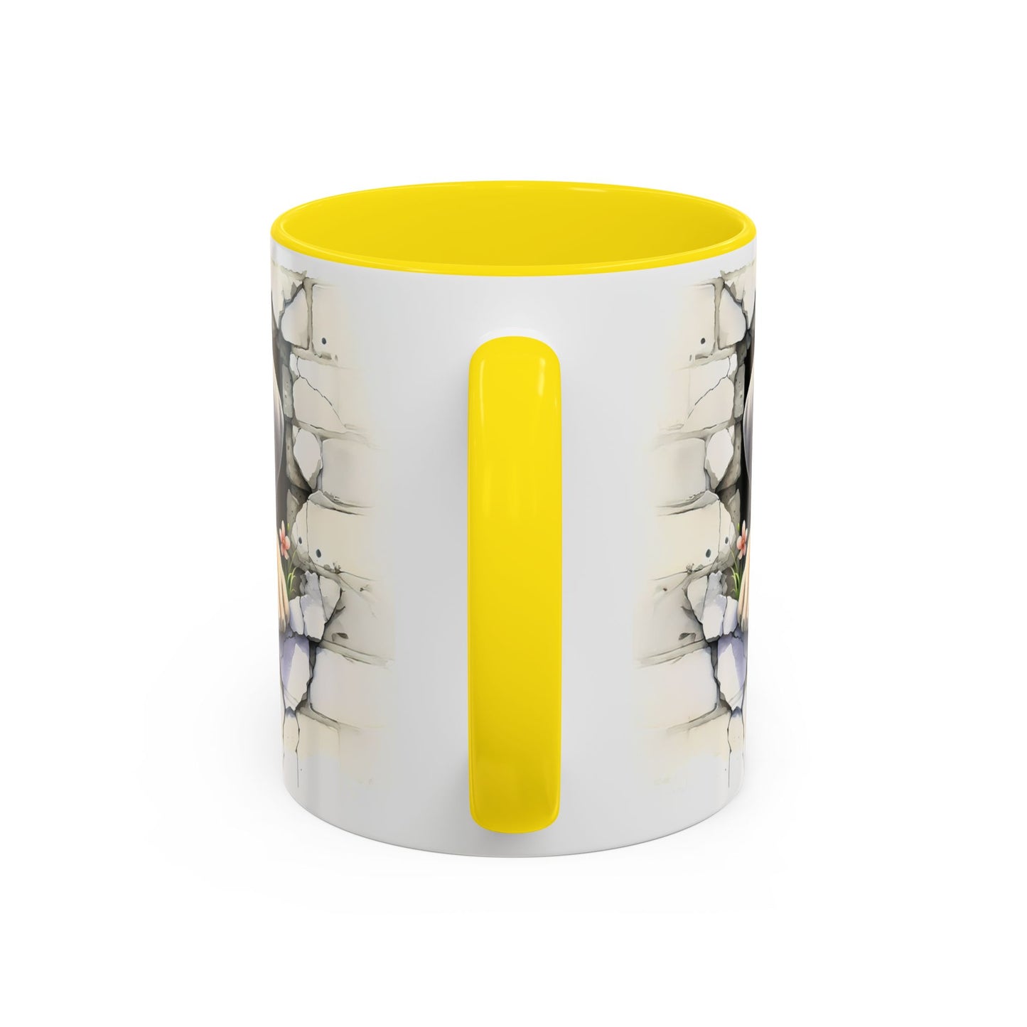 🐾 Great Dane Puppy Accent Mug – Sweet Peek-Through Puppy Design ☕💛