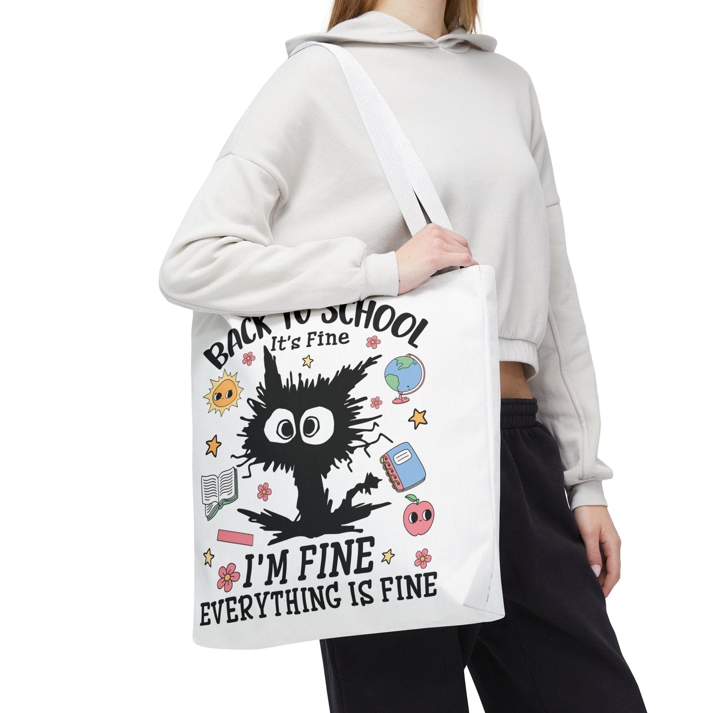 👀 I See Smart People Tote – Kawaii School Vibes with a Clever Twist 🍎