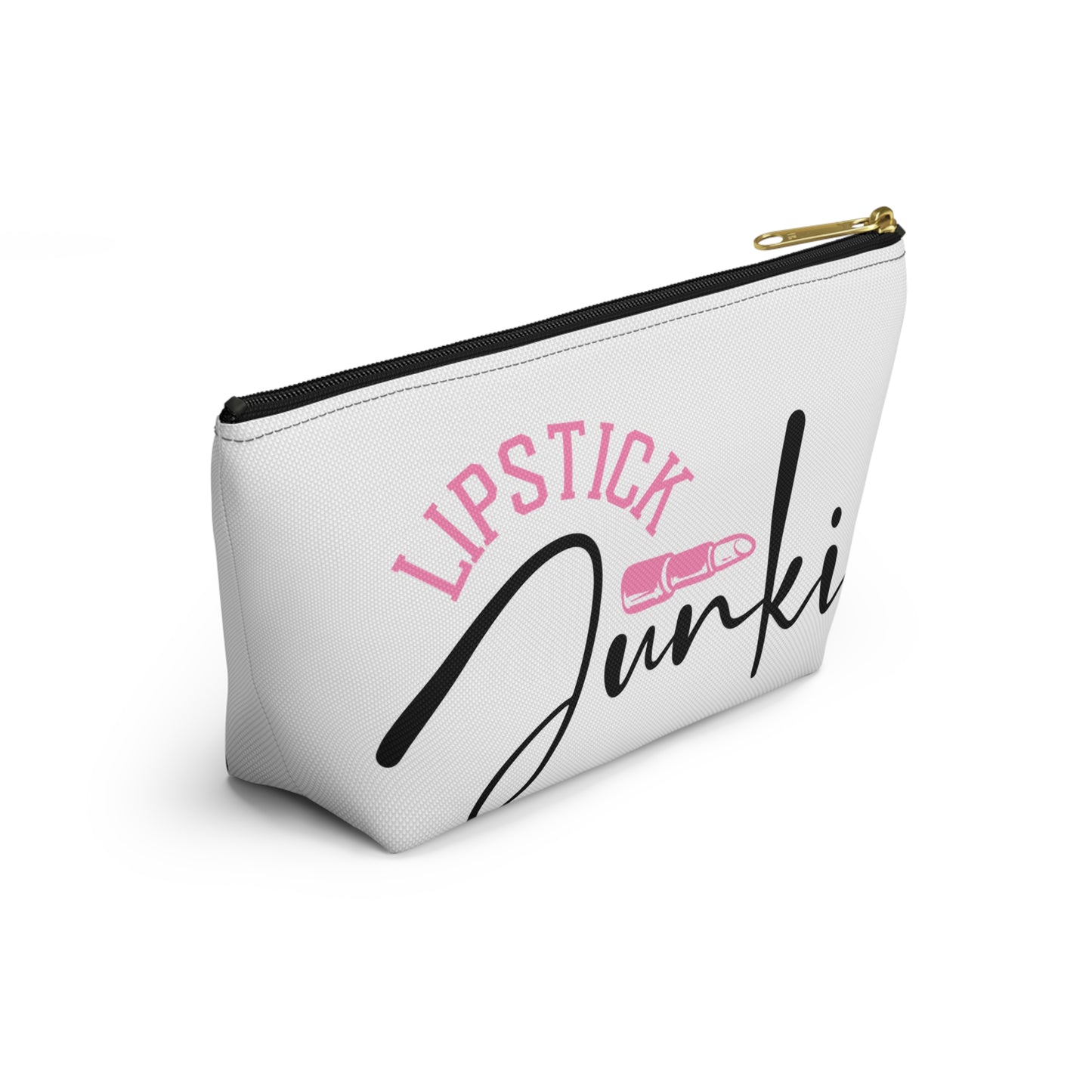 Accessory Pouch – "Lipstick Junkie" Pink Makeup Bag
