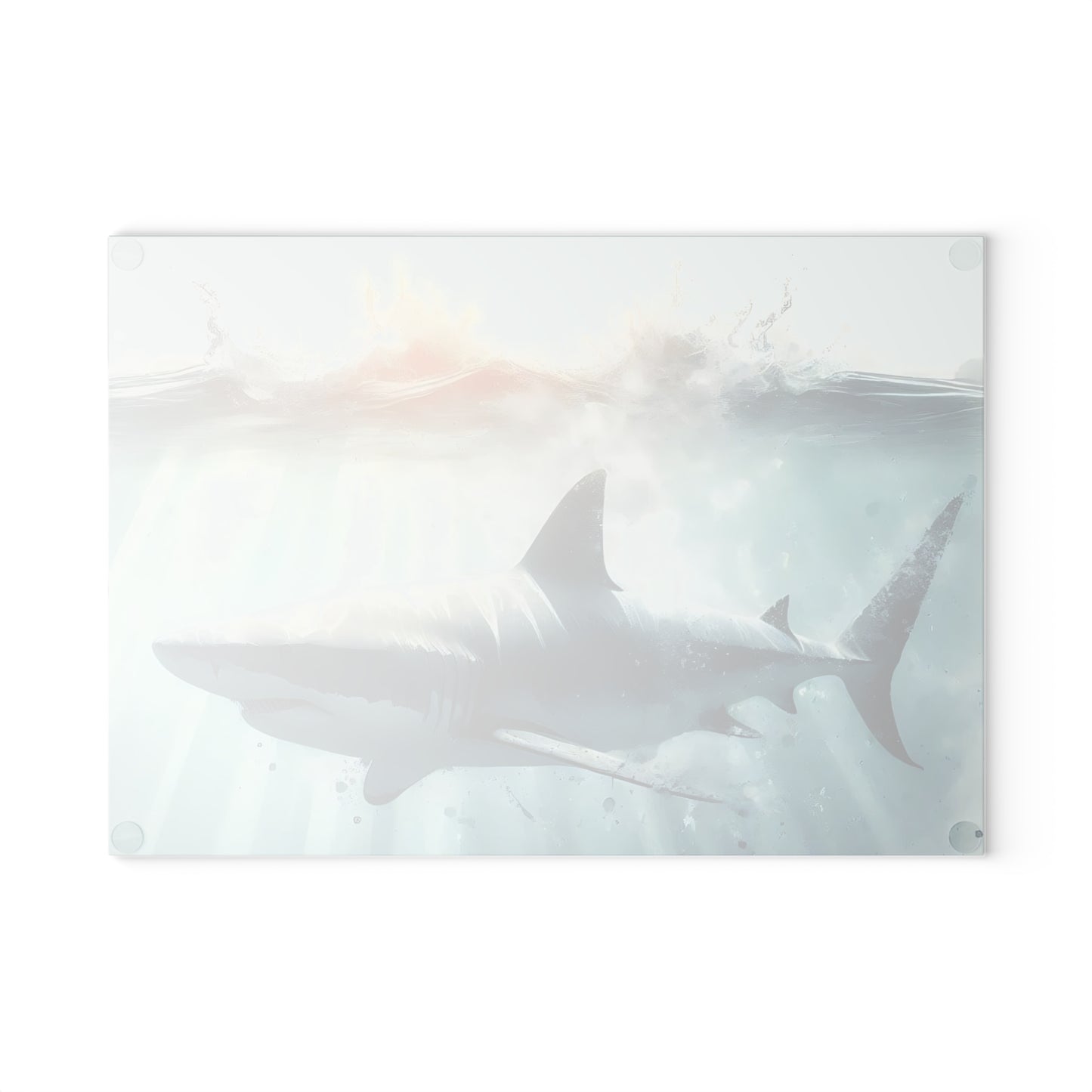 Decoración de cocina con tiburón, tabla de cortar con temática oceánica, idea de regalo con tiburón, regalo para amantes de los tiburones, regalo con temática de tiburón, tabla de cortar única