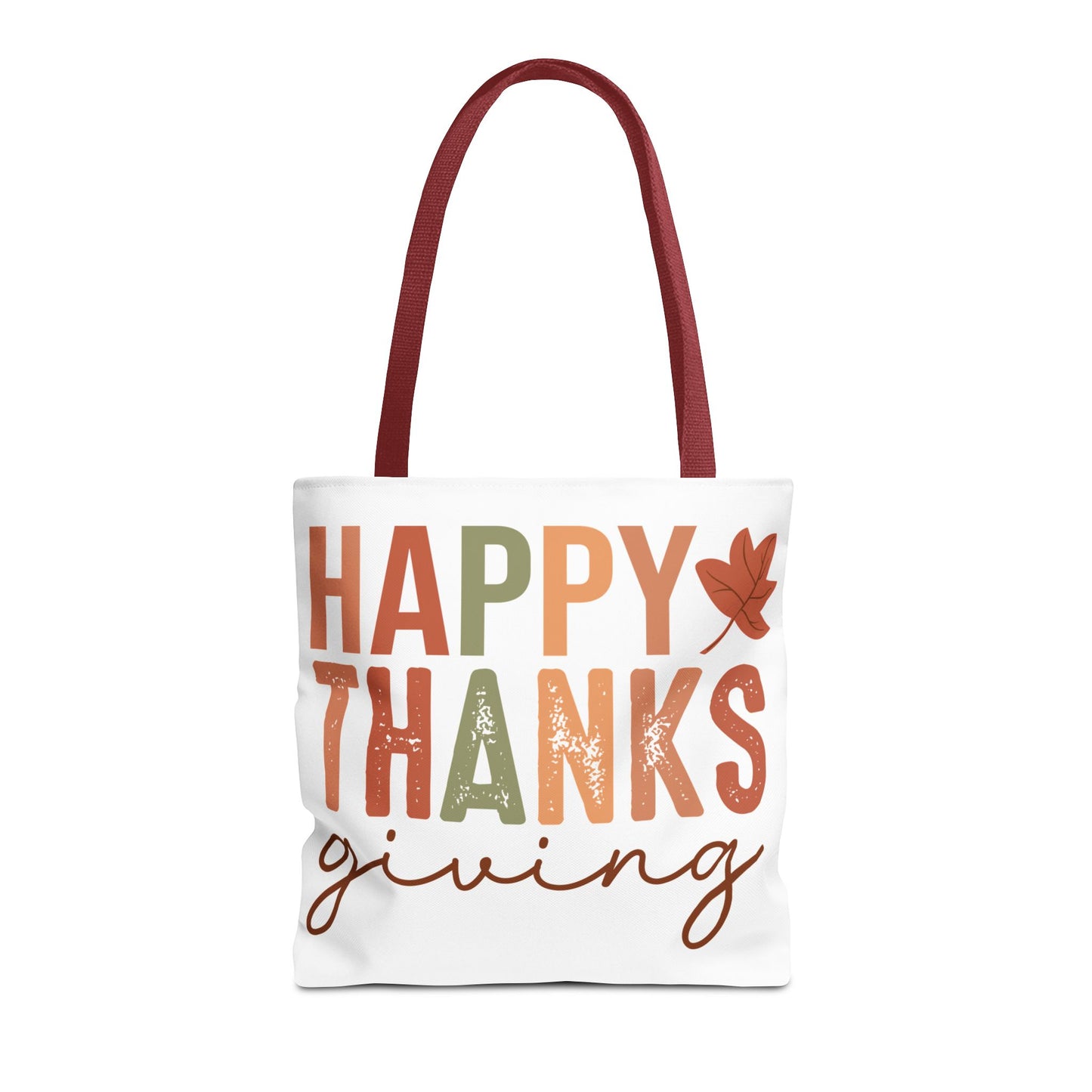 🍁 Rustic Happy Thanksgiving Tote Bag – Simple Charm for the Season 🍂🧡