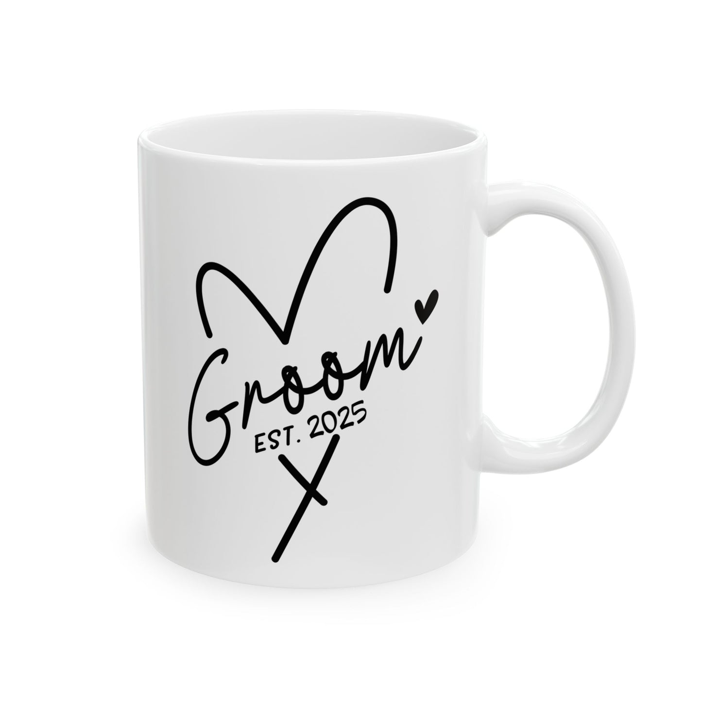 Taza de café para novios (EST. 2025): regalo personalizado para el futuro esposo