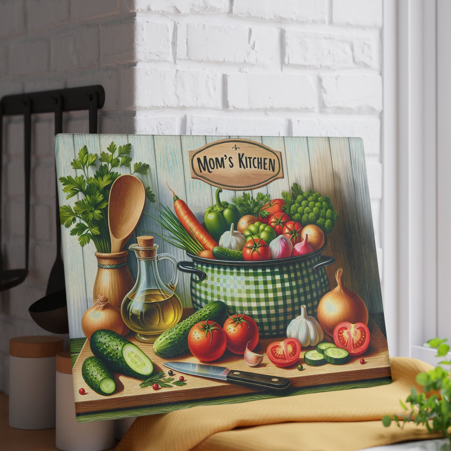 Tabla de cortar verduras del huerto de mamá: un encanto hogareño y saludable