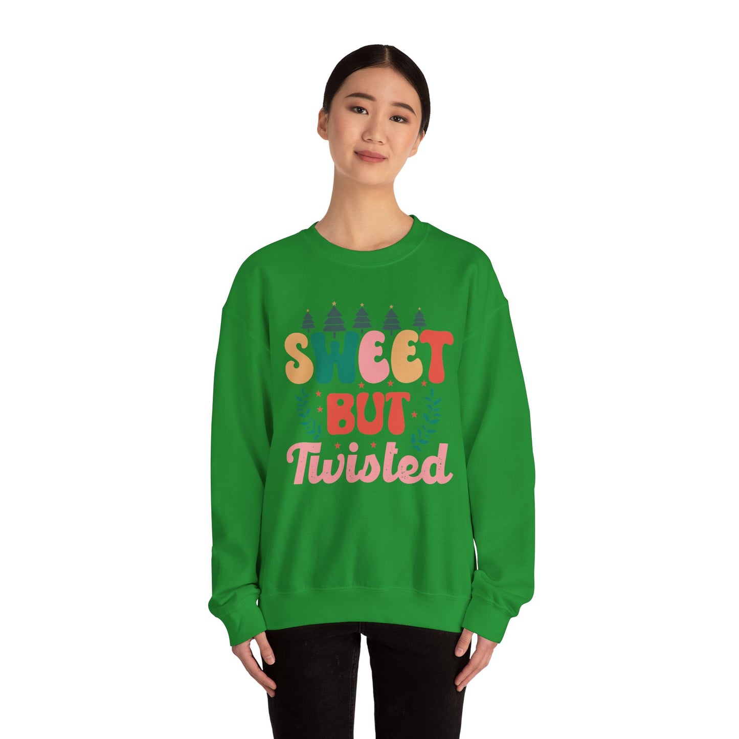 🎀✨ Sweet But Twisted Sweatshirt – Retro Pastel Christmas Vibes for the Season 🌲💖