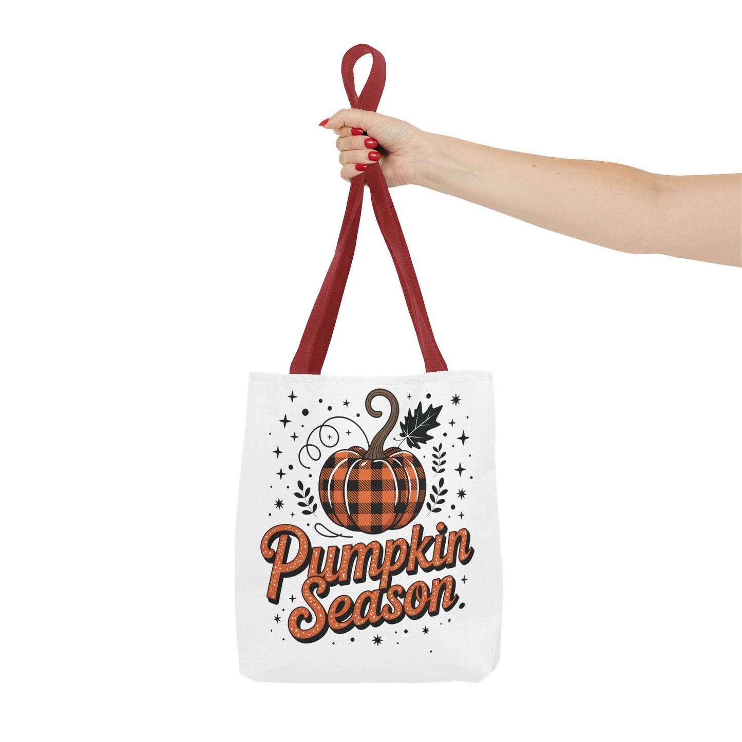 🎃 Pumpkin Season Tote Bag – Fall Buffalo Plaid Style for Autumn Lovers 🍂