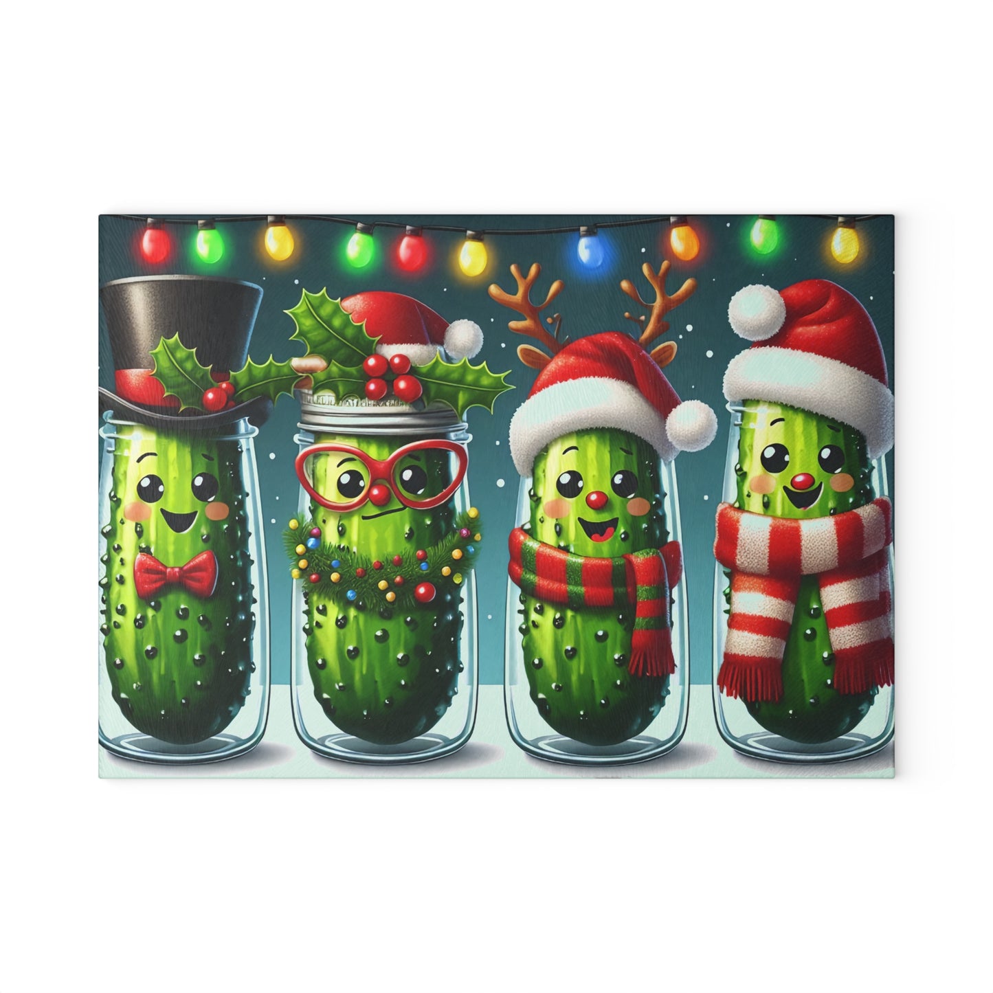 🥒🎄 Christmas Pickles Cutting Board – Holiday Cheer with a Crunchy Twist ✨🍴