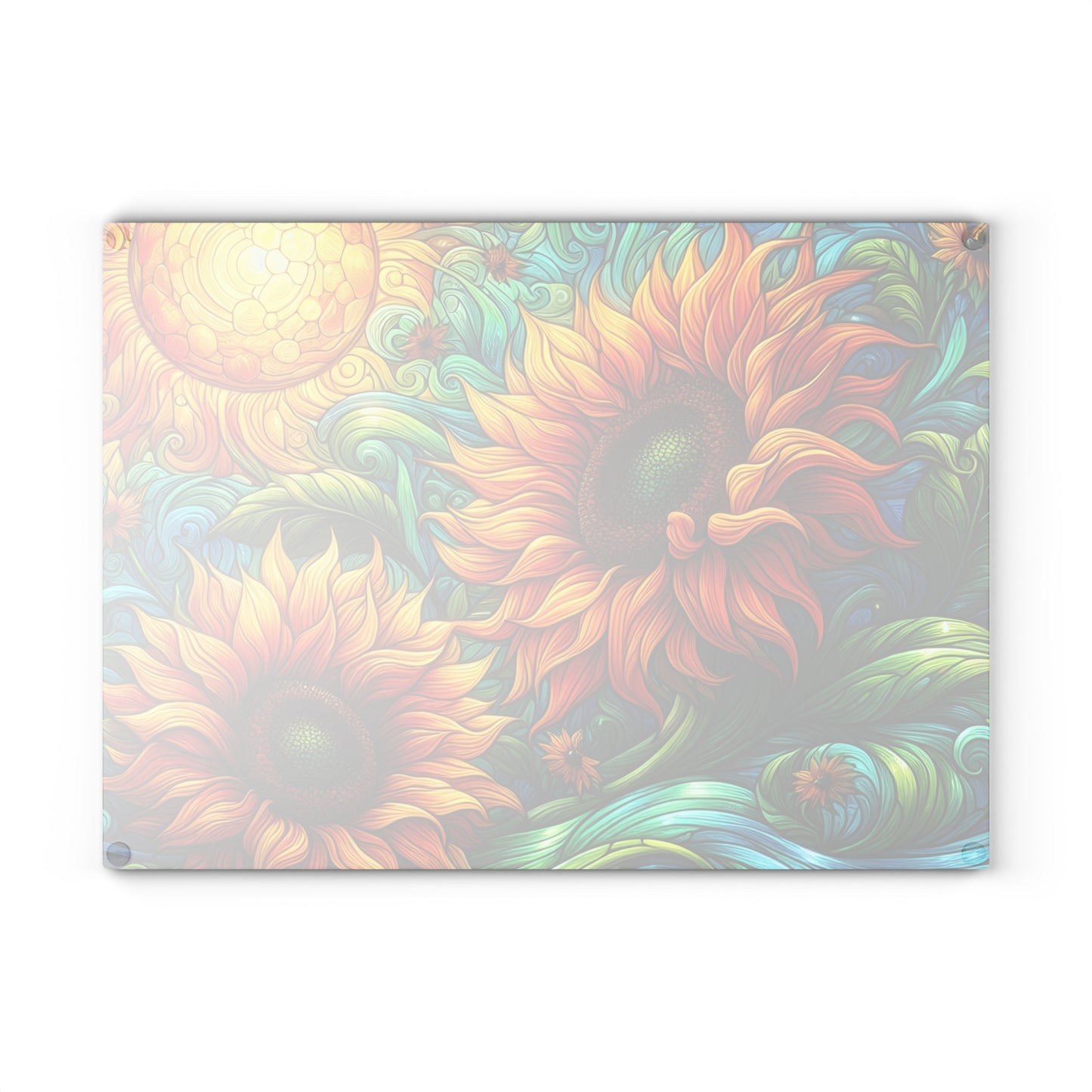 🌻✨ Sunflower Swirl Cutting Board – Vibrant Sunshine for Your Kitchen 🌞
