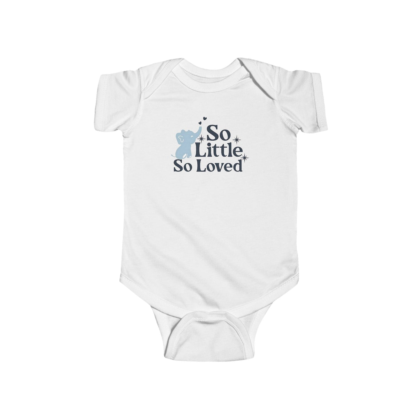 So Little So Loved Baby Elephant Onesie | Infant Bodysuit | Baby Shower Gift | Newborn Outfit | Available in Organic