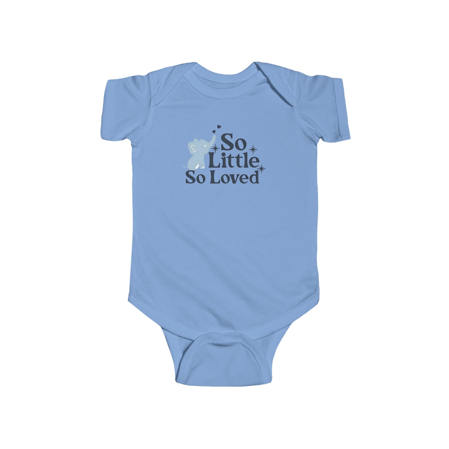 So Little So Loved Baby Elephant Onesie | Infant Bodysuit | Baby Shower Gift | Newborn Outfit | Available in Organic
