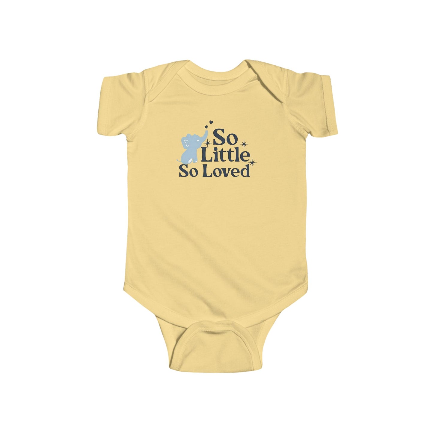 So Little So Loved Baby Elephant Onesie | Infant Bodysuit | Baby Shower Gift | Newborn Outfit | Available in Organic