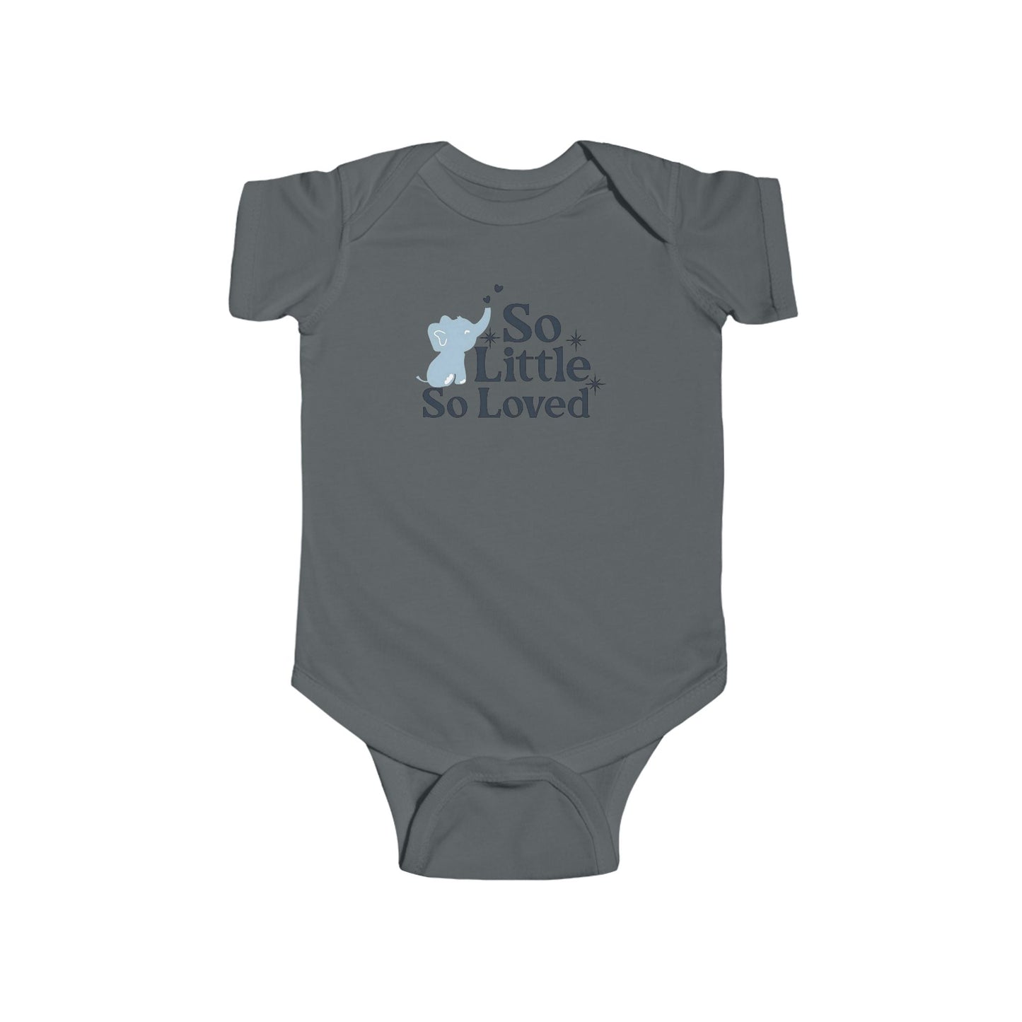 So Little So Loved Baby Elephant Onesie | Infant Bodysuit | Baby Shower Gift | Newborn Outfit | Available in Organic