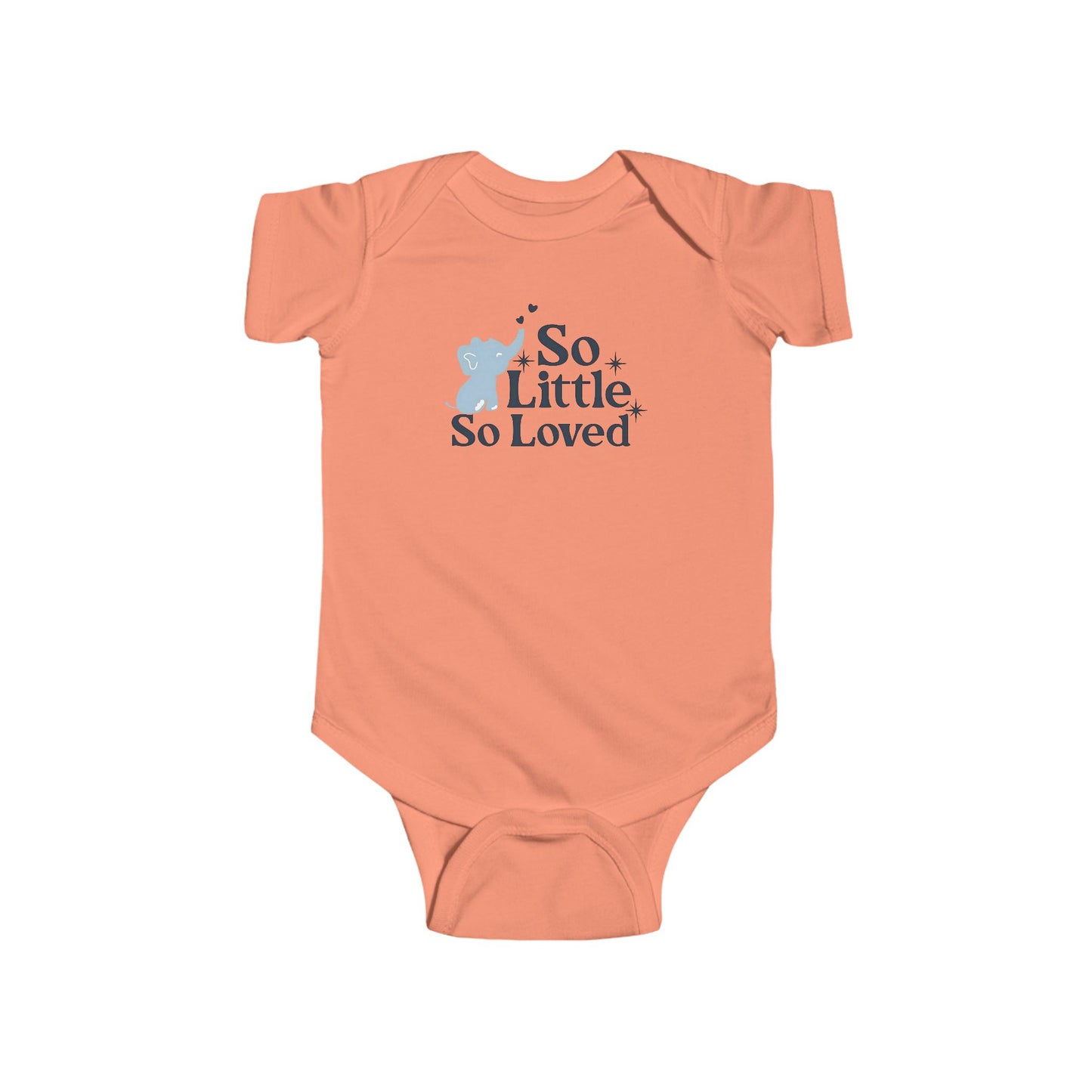 So Little So Loved Baby Elephant Onesie | Infant Bodysuit | Baby Shower Gift | Newborn Outfit | Available in Organic