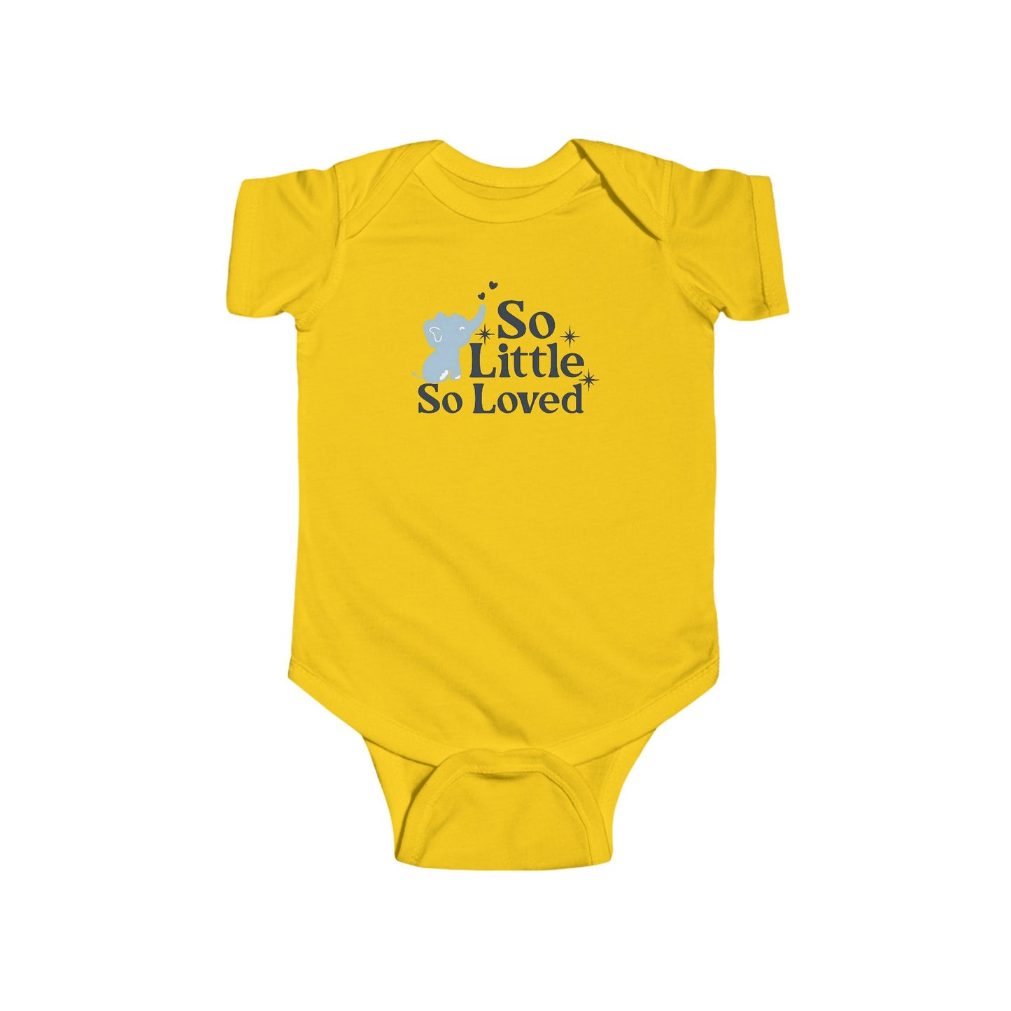 So Little So Loved Baby Elephant Onesie | Infant Bodysuit | Baby Shower Gift | Newborn Outfit | Available in Organic