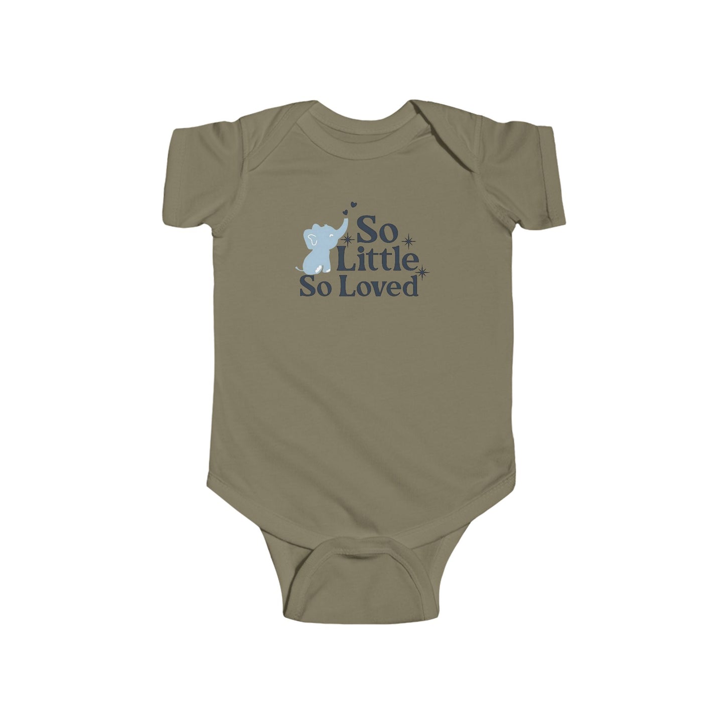 So Little So Loved Baby Elephant Onesie | Infant Bodysuit | Baby Shower Gift | Newborn Outfit | Available in Organic