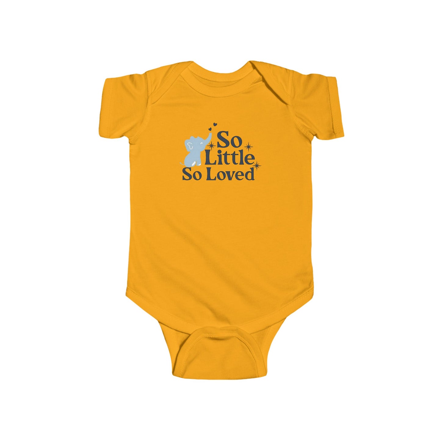 So Little So Loved Baby Elephant Onesie | Infant Bodysuit | Baby Shower Gift | Newborn Outfit | Available in Organic
