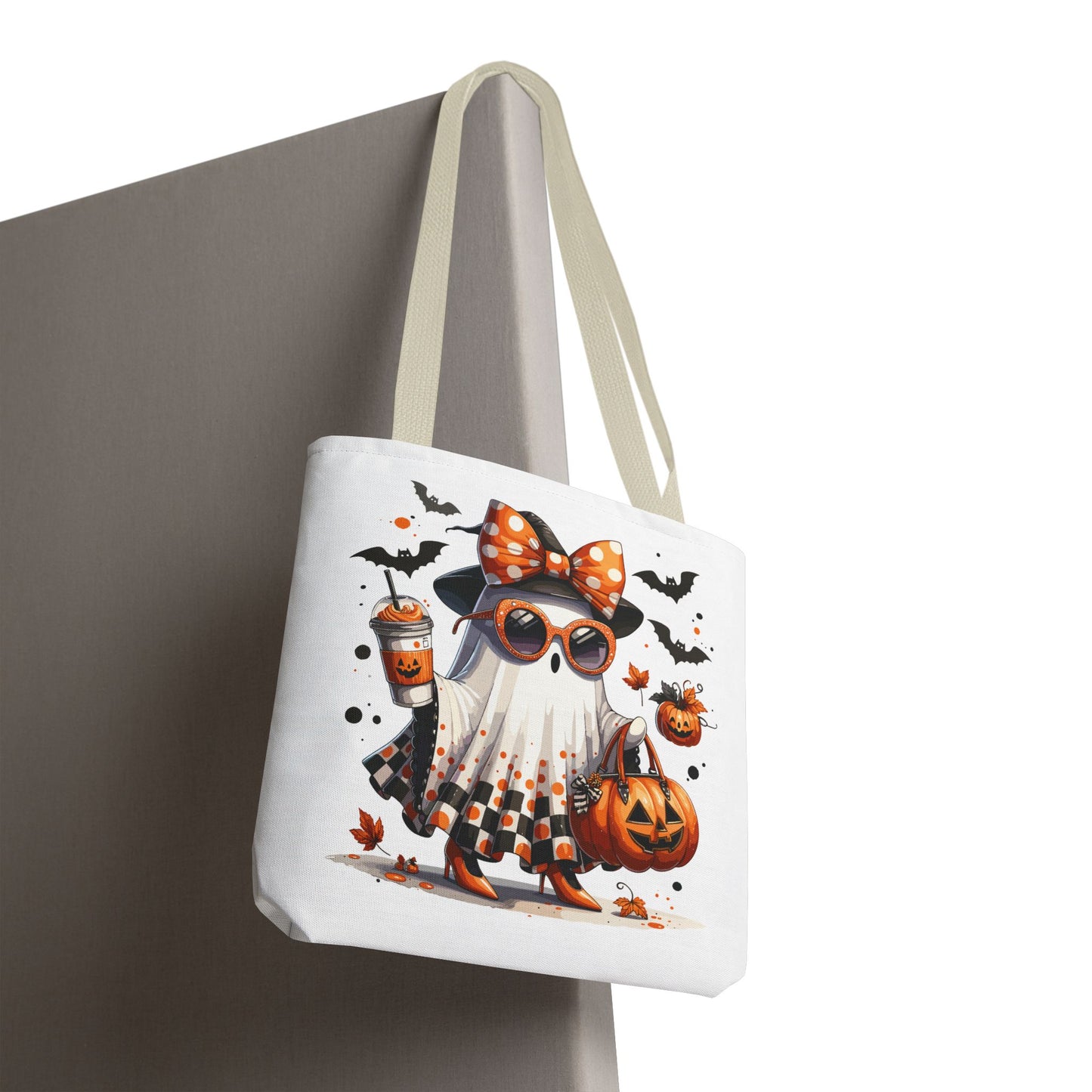 🧡 Chic Ghost Halloween Tote Bag – Sassy, Stylish & Spook-tacular 👻🎃