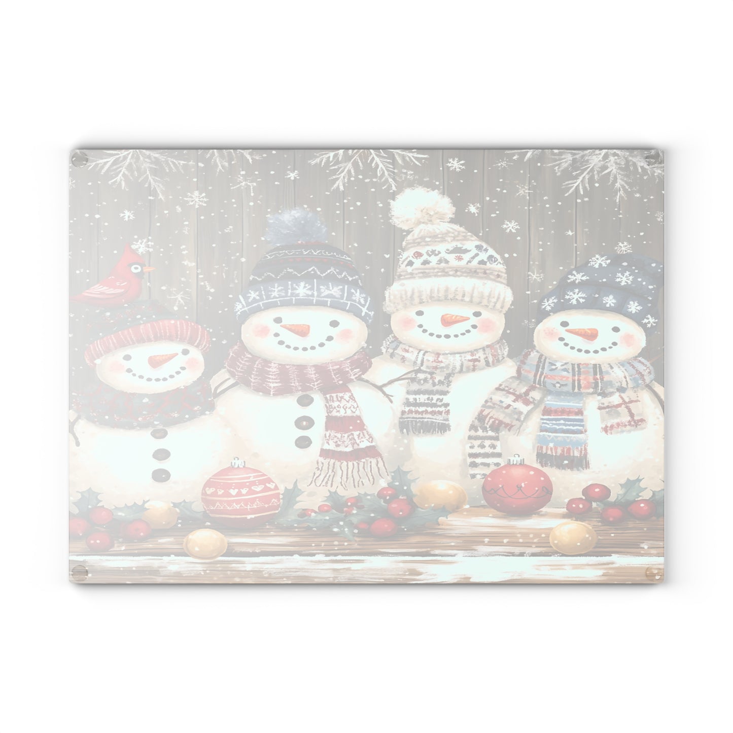 ⛄❄️ Festive Snowmen Cutting Board – Cozy Holiday Charm for Your Kitchen ❄️⛄