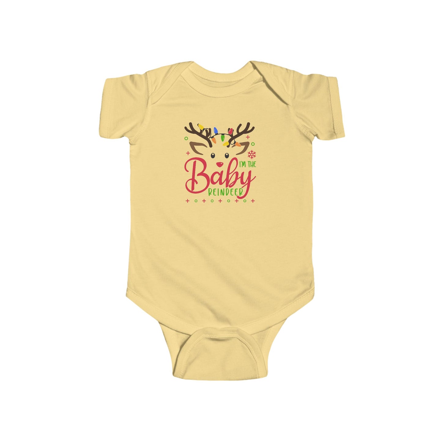 🦌 “I’m the Baby Reindeer” Baby Onesie – Adorable Holiday Cheer ✨