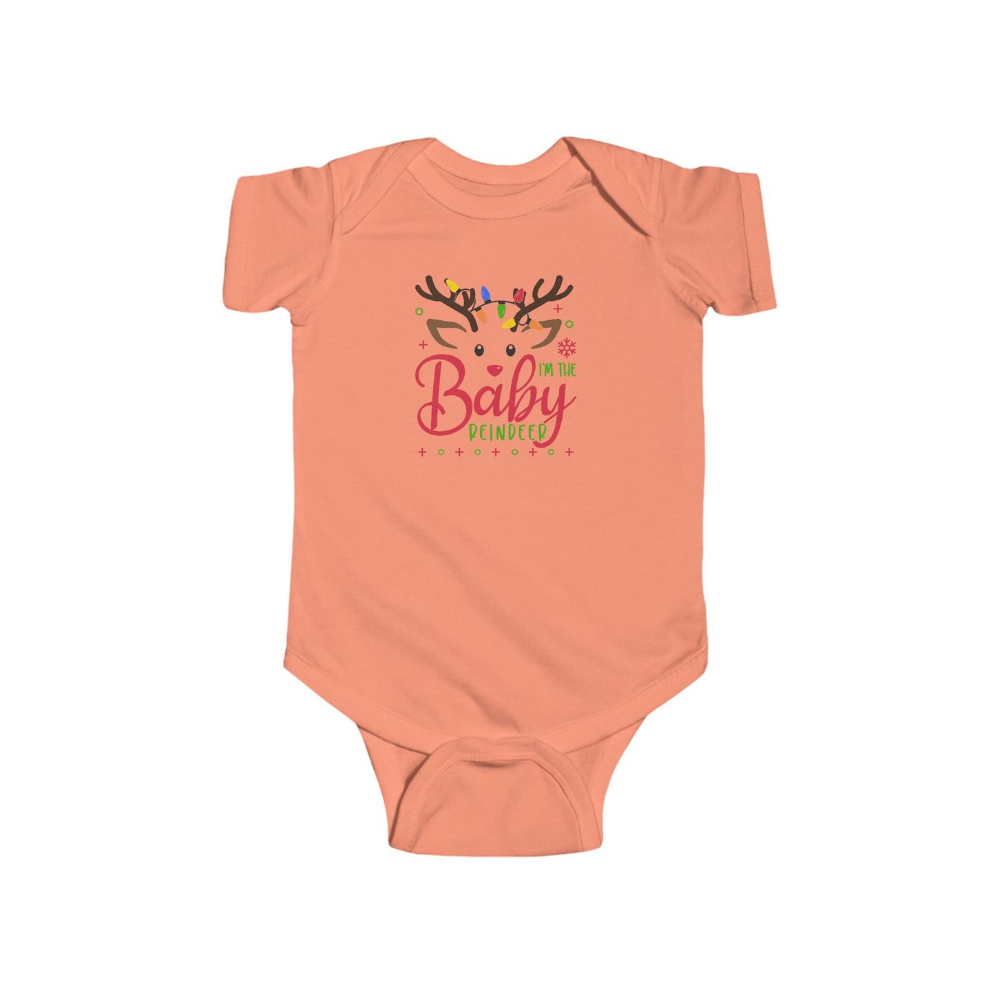 🦌 “I’m the Baby Reindeer” Baby Onesie – Adorable Holiday Cheer ✨