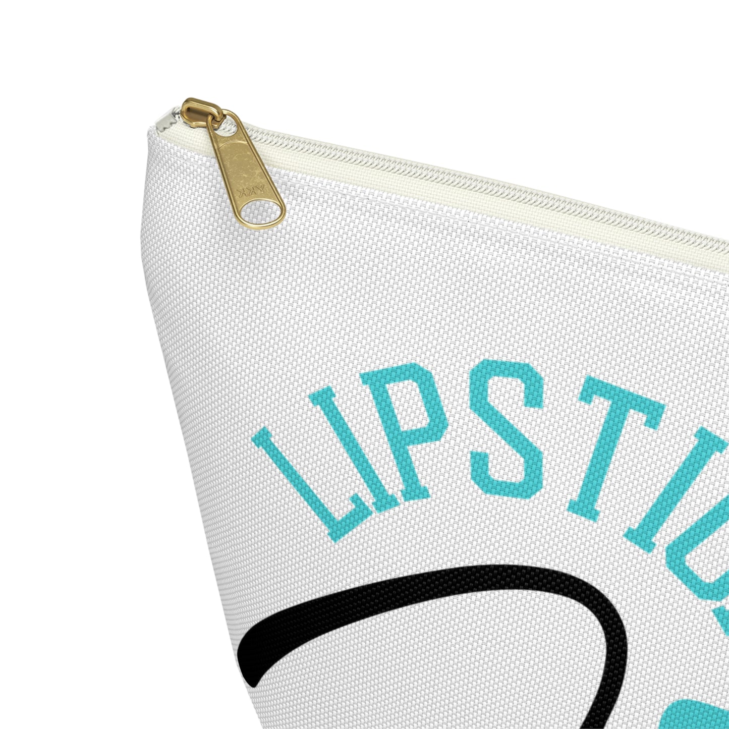 Accessory Pouch – "Lipstick Junkie" Teal Makeup Bag