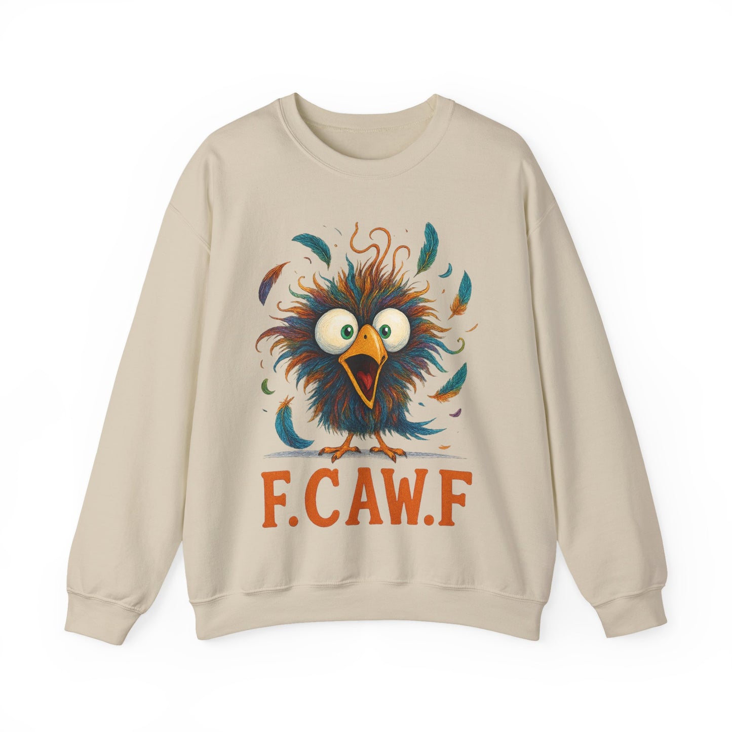 🍂🪽 F.CAW.F Funny Bird Sweatshirt – Quirky Fowl Humor for Everyday Laughs