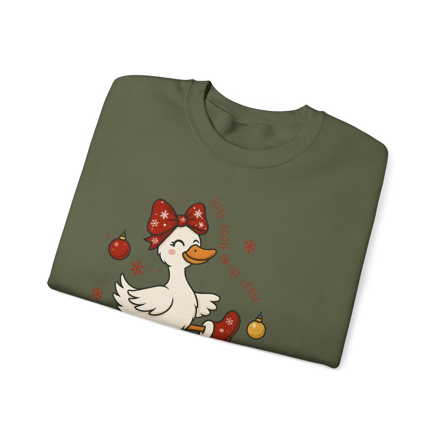 🪿🎁 Silly Goose on the Loose Sweatshirt – Whimsical Holiday Cheer ❄️✨