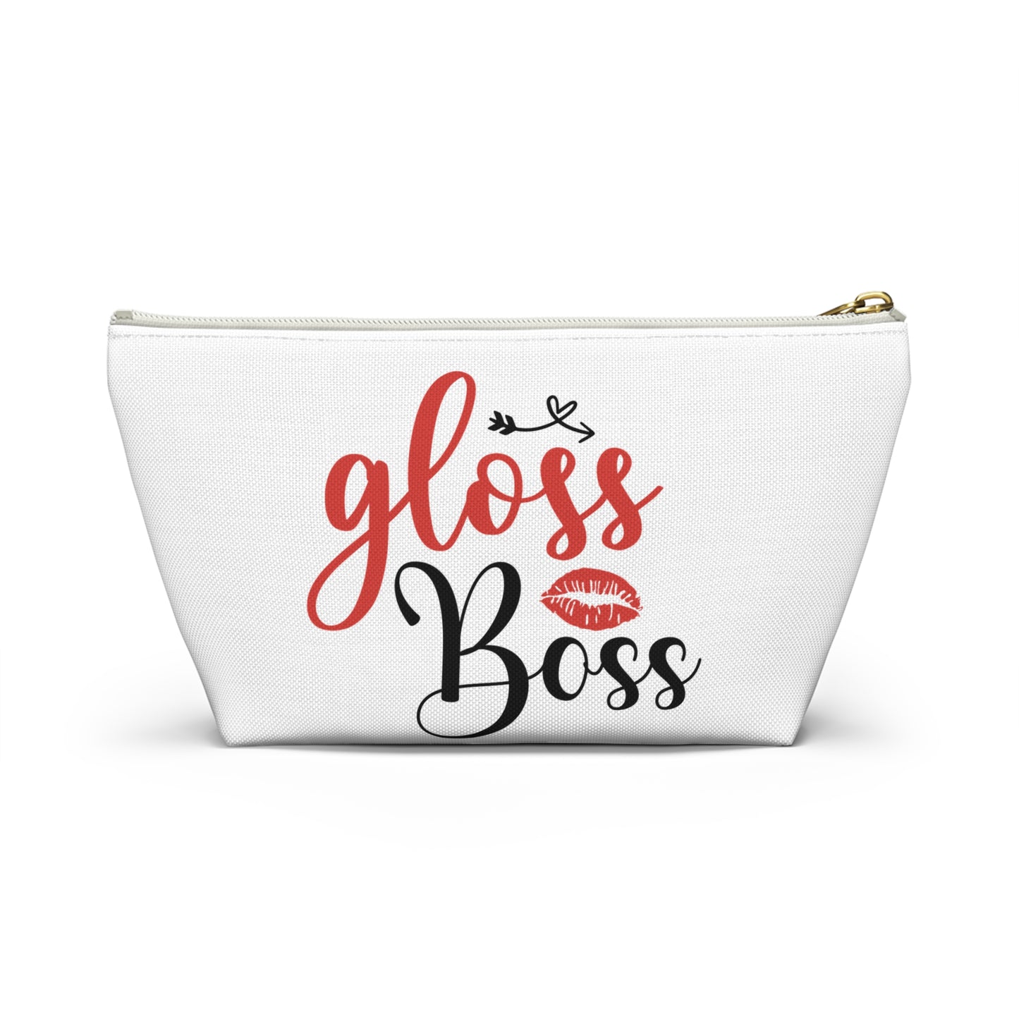Accessory Pouch – "Gloss Boss" Red Makeup Bag