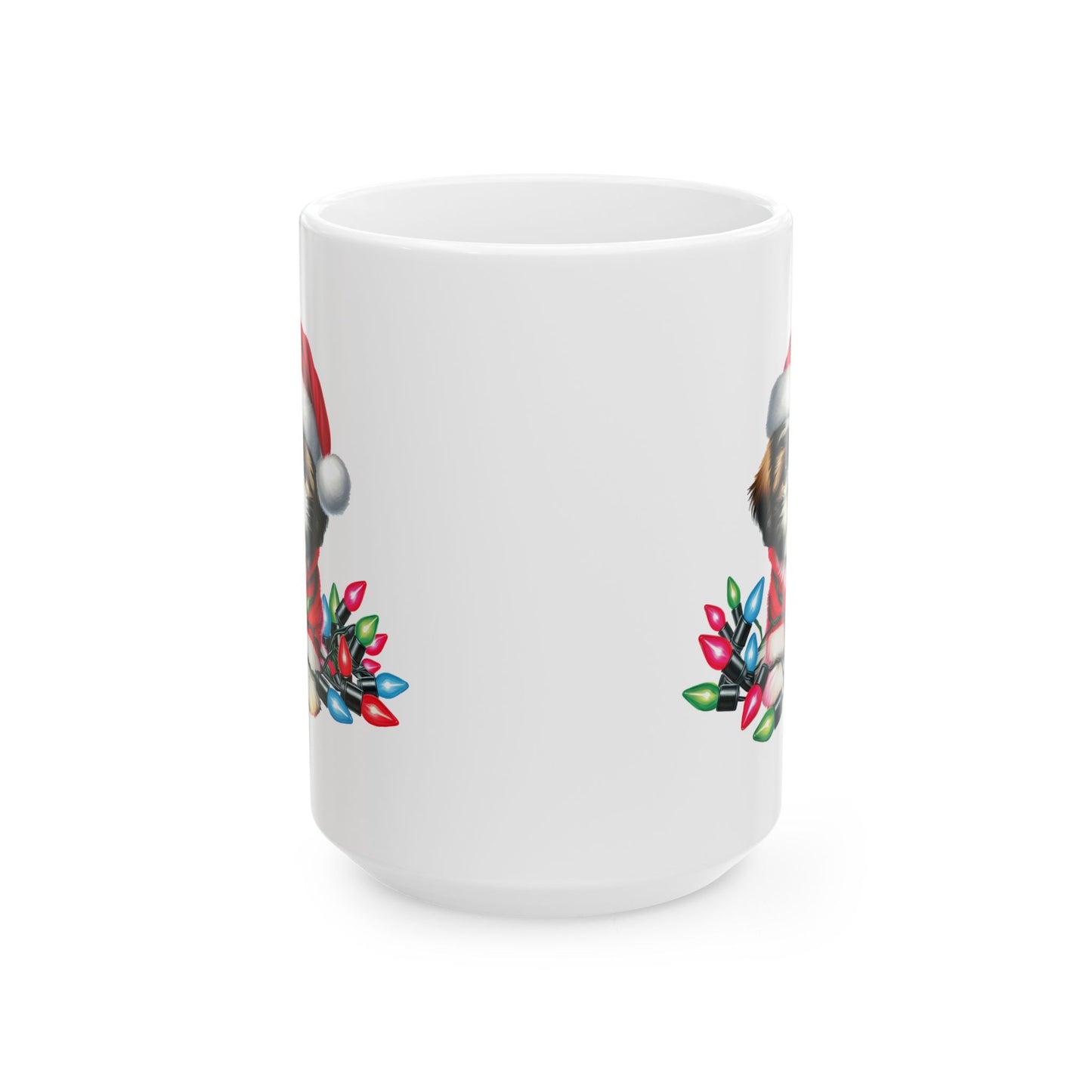 🎅 Shih Tzu Christmas Lights Mug – Sweet Holiday Sips with a Festive Pup 🐾