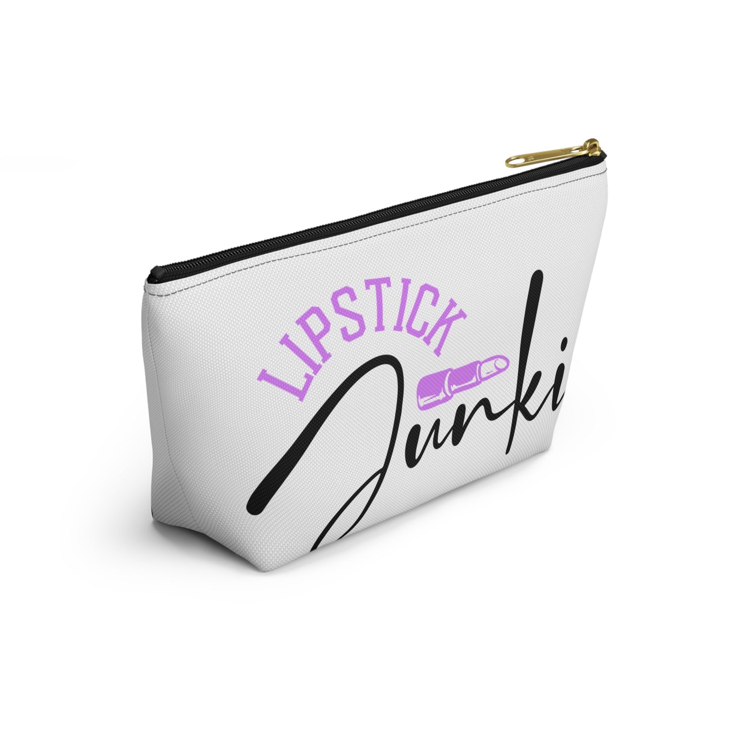 Accessory Pouch – "Lipstick Junkie" Purple Makeup Bag