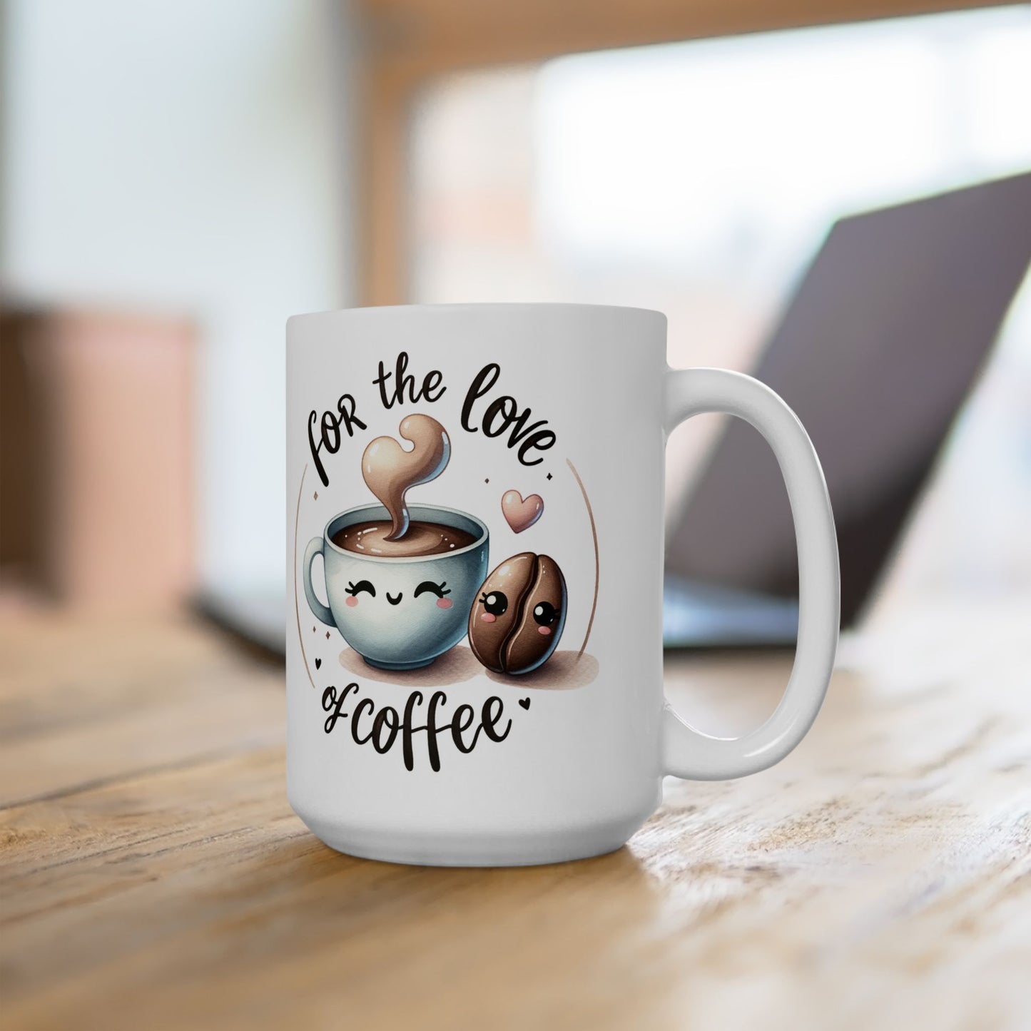 ☕ For the Love of Coffee – Cute Coffee Mug for Coffee Lovers ❤️