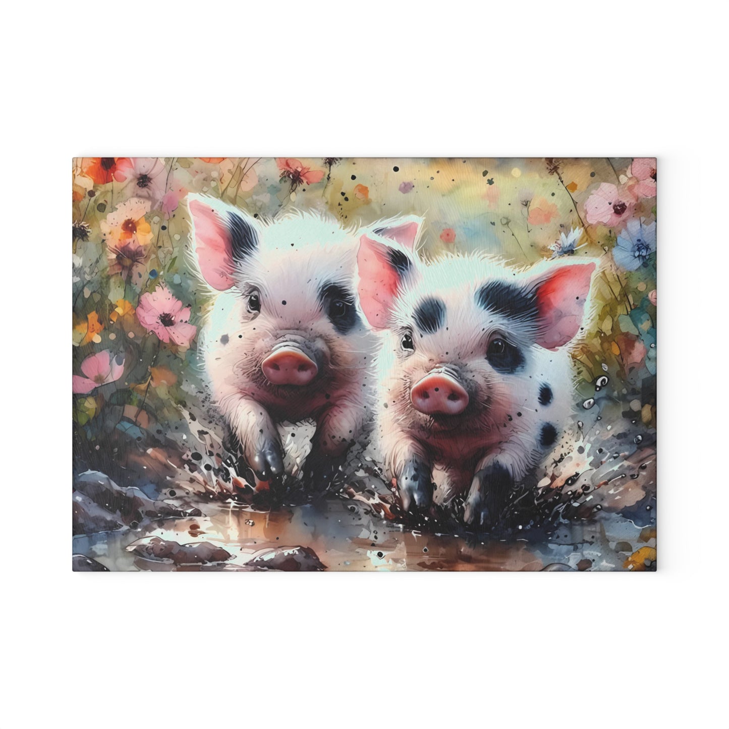 🐷🌼 Spotted Piglets Cutting Board – Playful Farmhouse Charm for Your Kitchen 🌼🐷