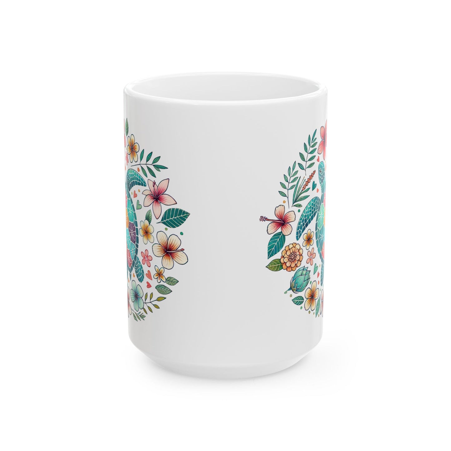 🐢 Personalized Sea Turtle Mug – A Beautiful Blend of Nature and Color! 🌸