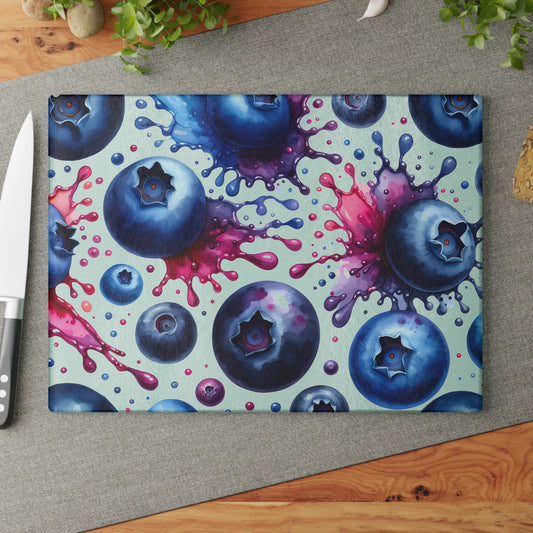 Tabla de cortar con diseño de arándanos: un toque de color jugoso para tu cocina