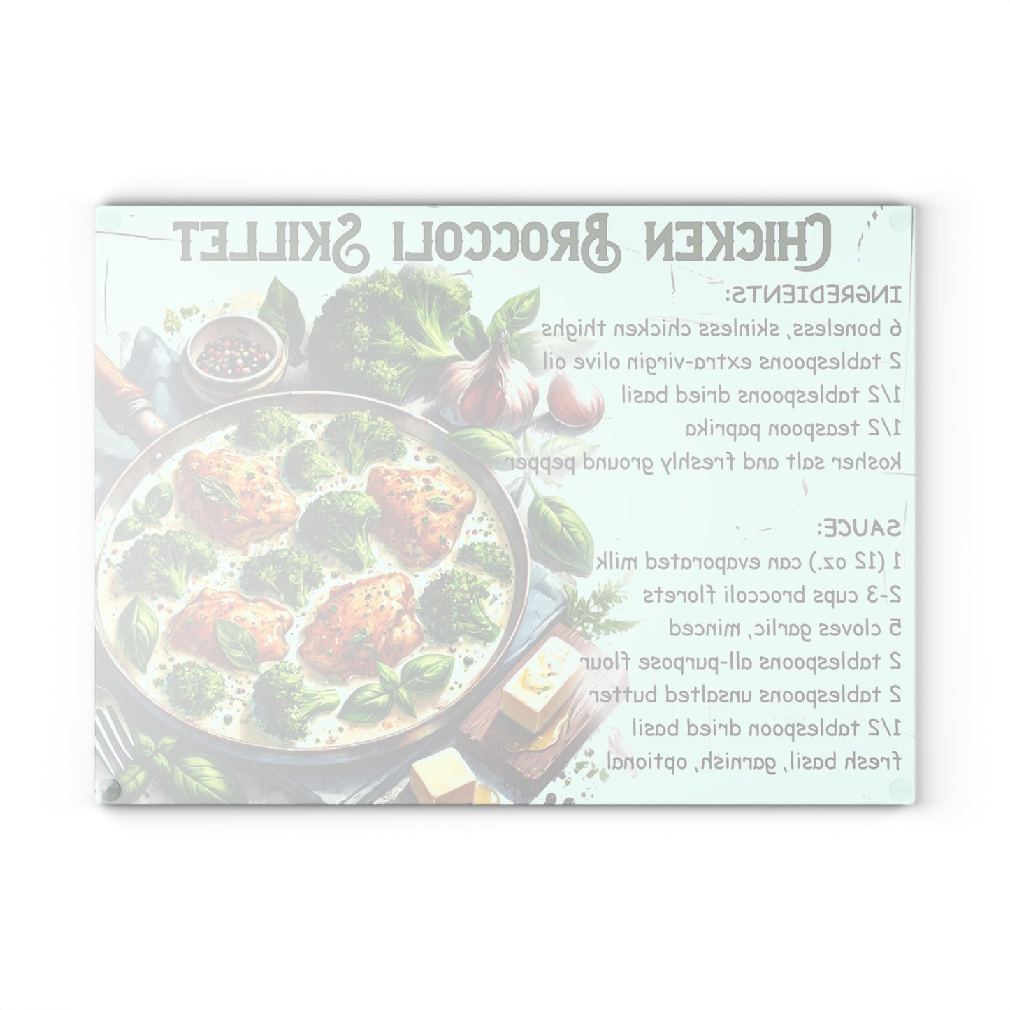 🍗 Chicken Broccoli Skillet – Easy Dinner Recipe Cutting Board