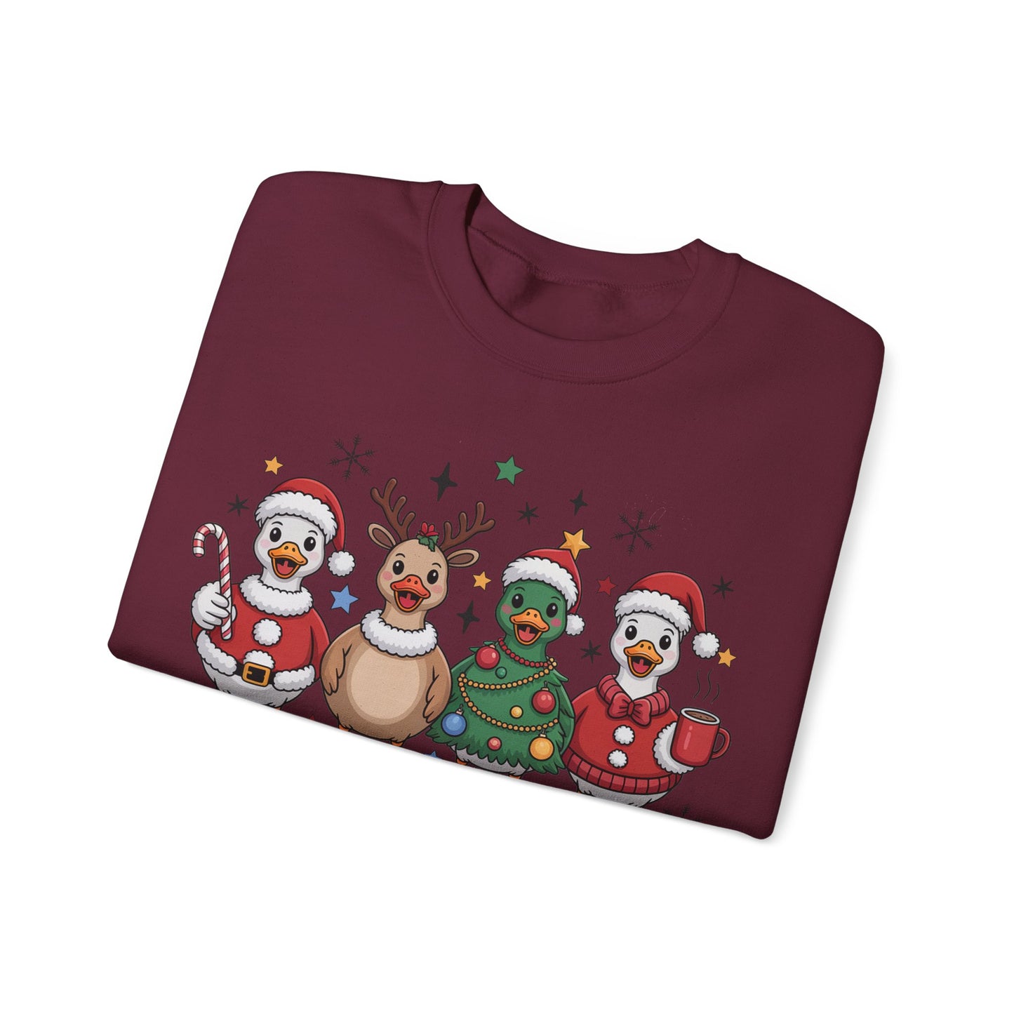 🎄🦆 Christmas Ducks Sweatshirt – Funny Holiday Farm Animal Crewneck 🎁