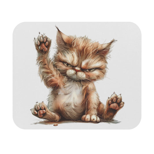 Sassy Cat Raising Paw – Funny and Quirky Mouse Pad for Cat Lovers