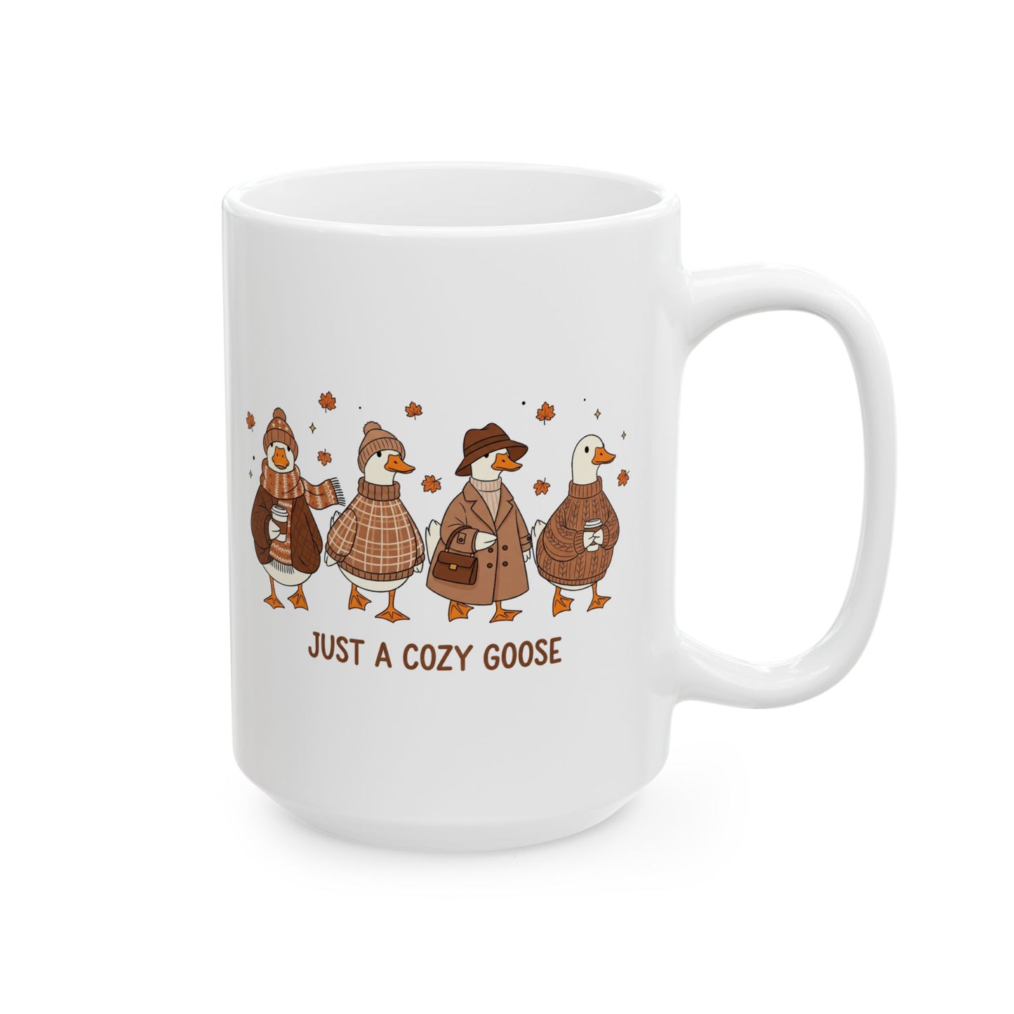 🪿🍂 Just a Cozy Goose Mug – Autumn Goose Coffee Cup ☕🧣