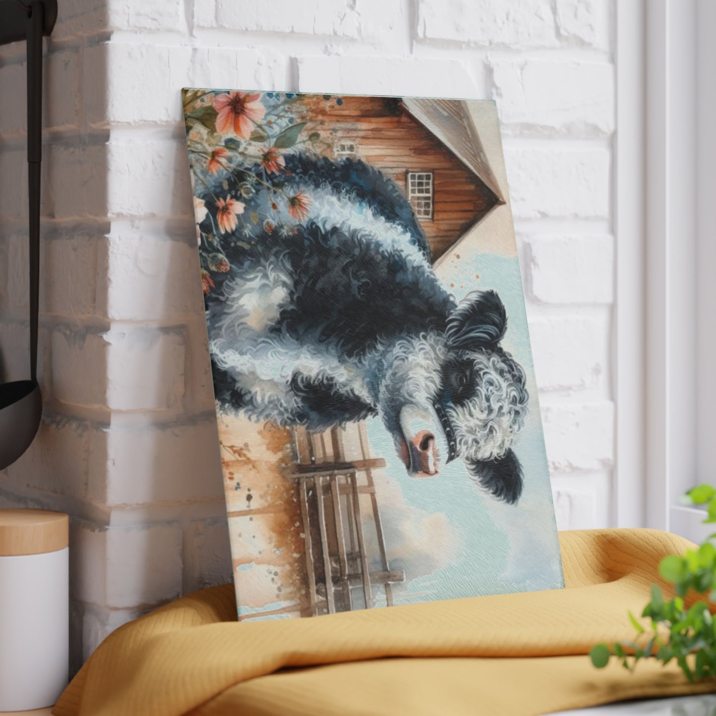 🐮 Oreo Cow Farmhouse Cutting Board – Rustic Country Charm for Your Kitchen 🌾