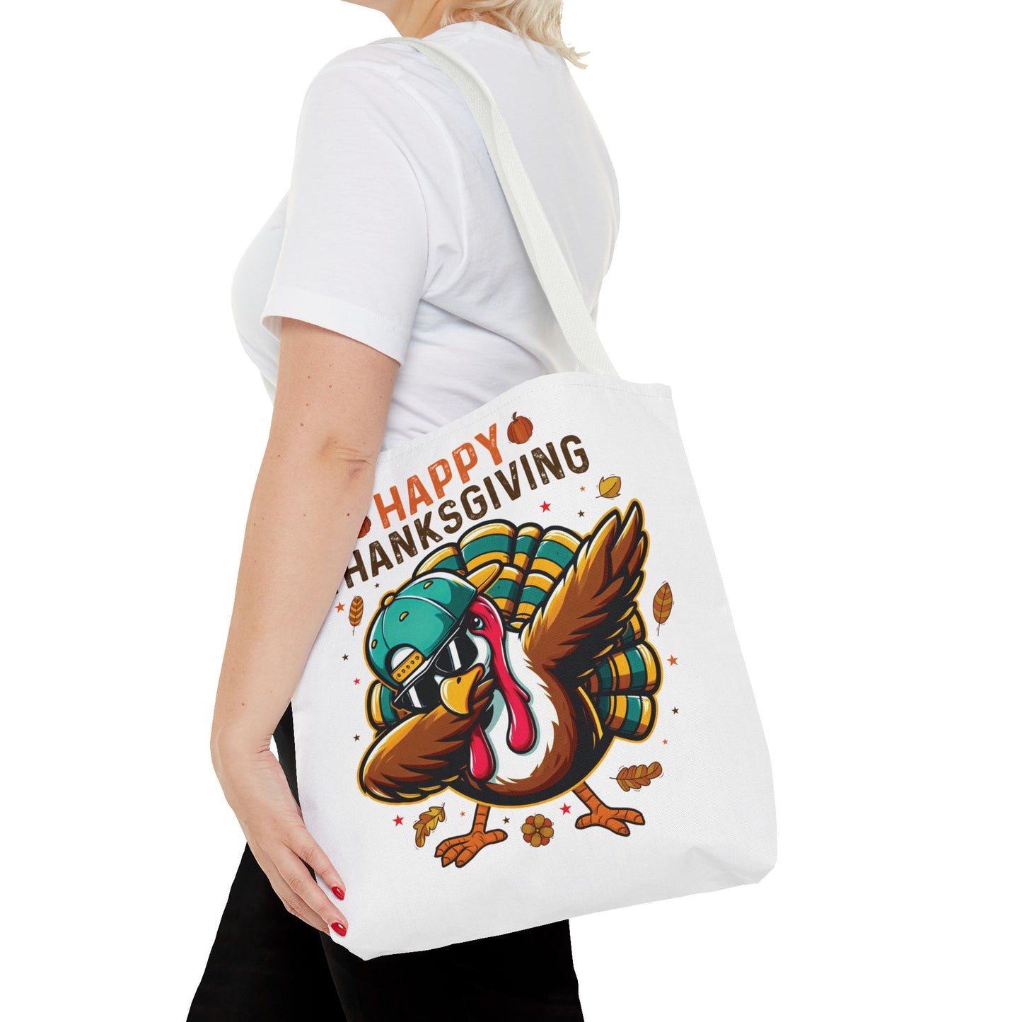🦃 Dabbing Turkey Tote Bag – Thanksgiving Swagger with Holiday Humor