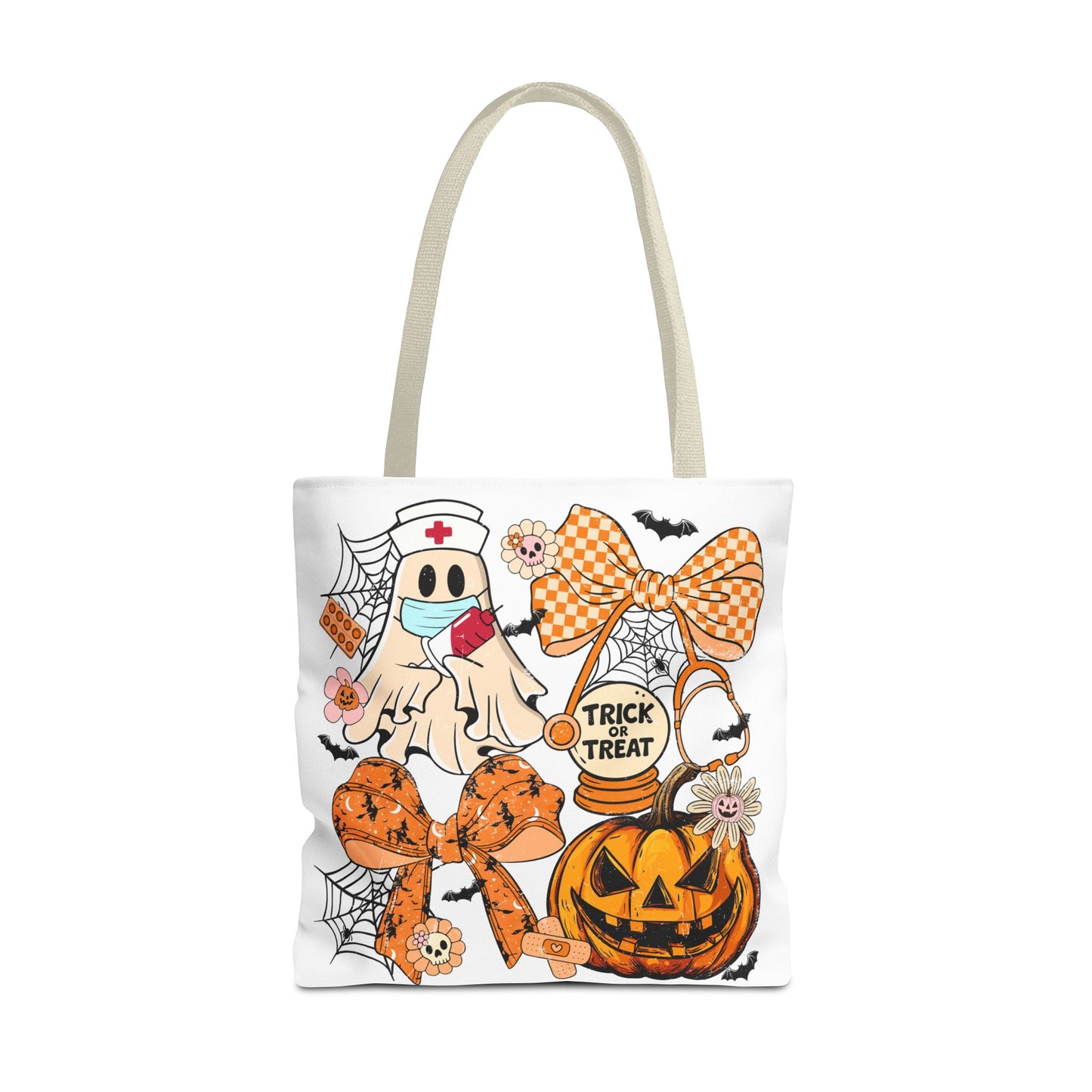 🩺 Nurse Ghost Tote Bag – Spooky Season Meets Healthcare Heroes 👻👜
