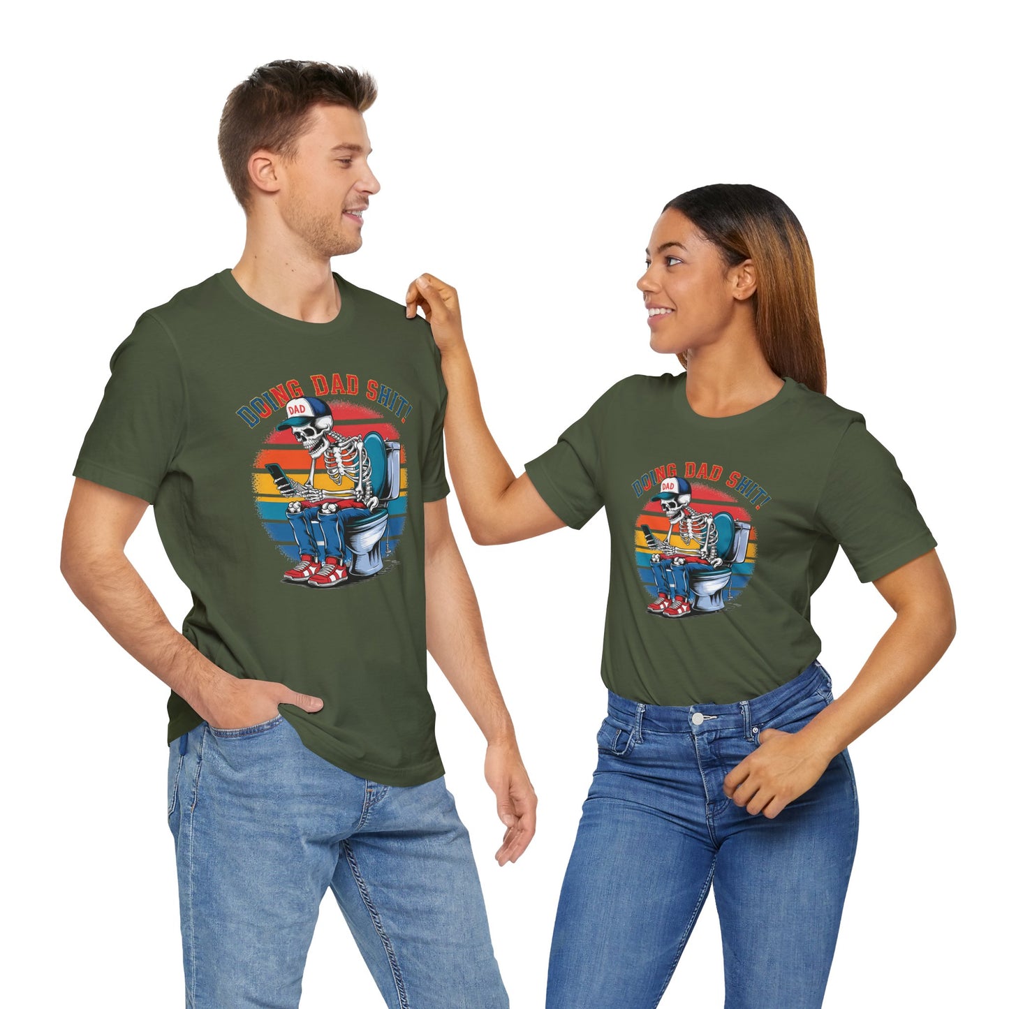 🧻 HACIENDO CABRAS DE PAPÁ | Camiseta gráfica divertida con esqueleto en el inodoro