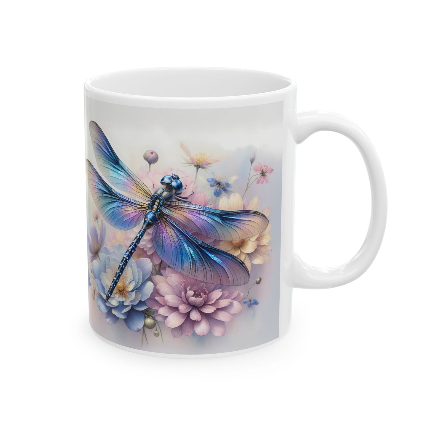 🧚‍♀️ Sueños de Libélula Pastel – Elegante envoltorio floral para taza de café ☕