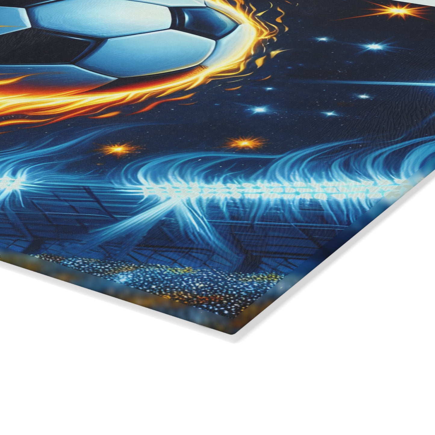 ⚽ Fiery Soccer Ball Cutting Board – Game Day Heat for Your Kitchen 🔥