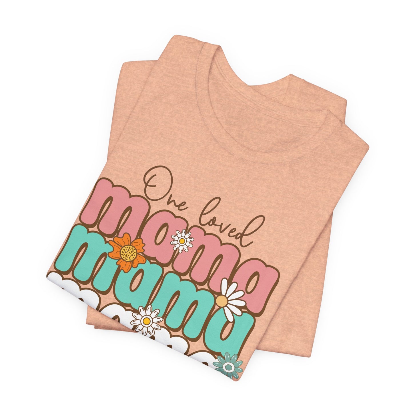 👕 Mama, Mama, Mama, Mama Boho-Style T-Shirt – Joyful Chaos of Motherhood 🌿