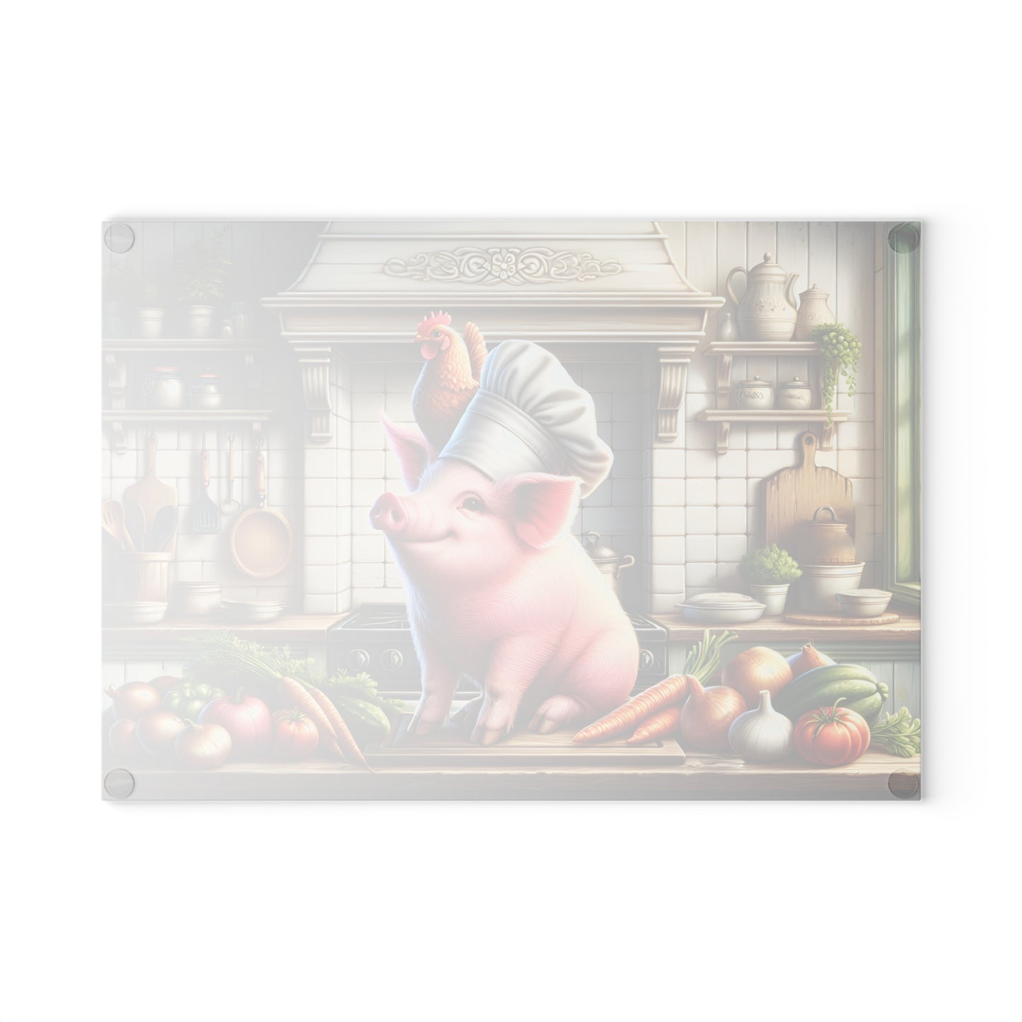 🐷 Farmhouse Chef Pig Cutting Board – Whimsy & Culinary Country Charm