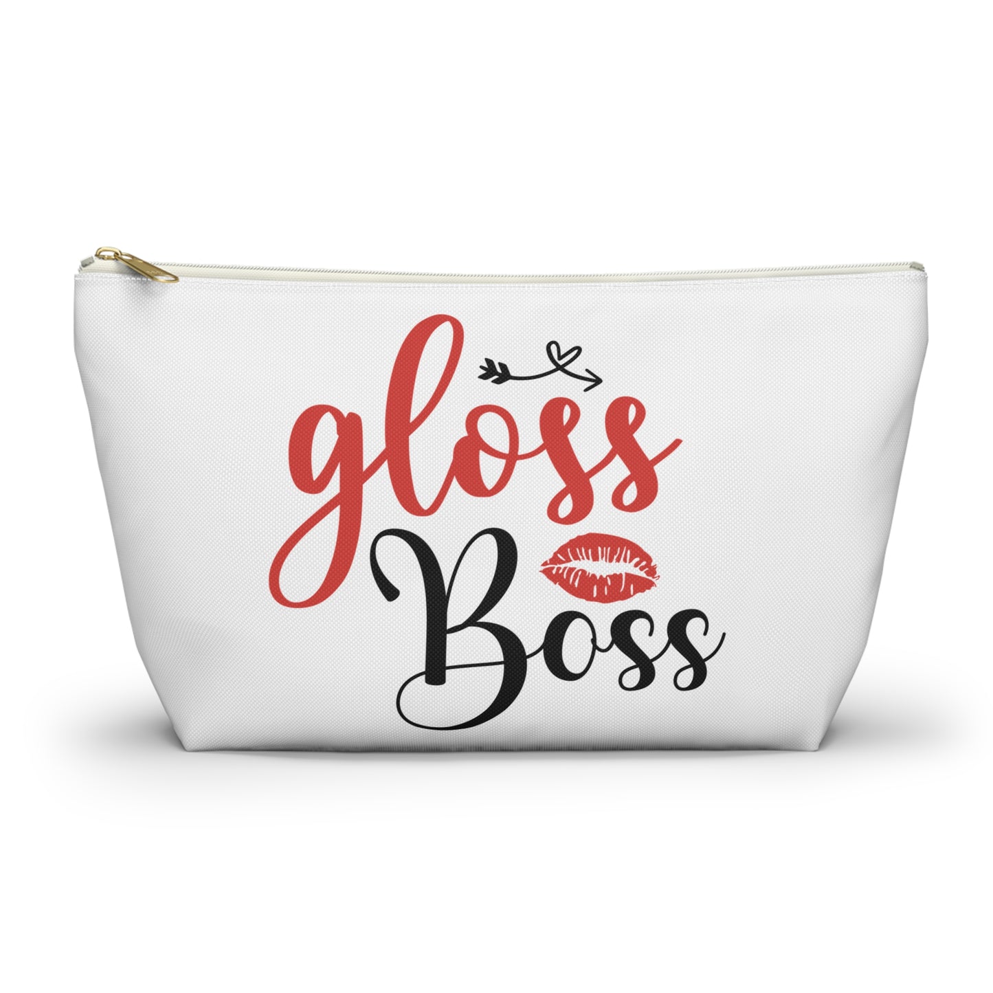 Accessory Pouch – "Gloss Boss" Red Makeup Bag